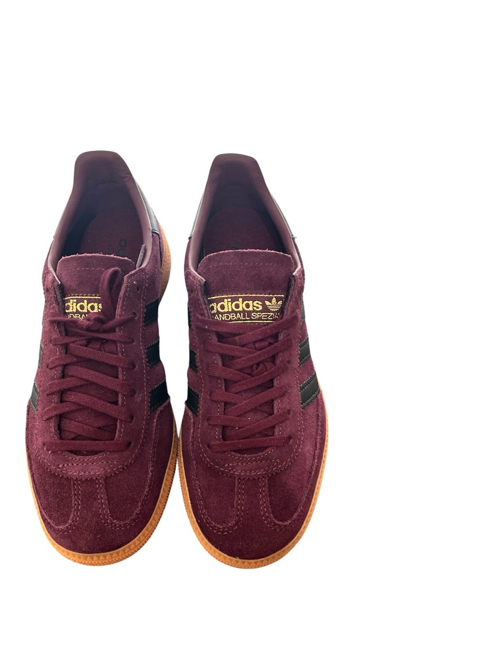 Adidas Handball Spezial Men's Suede Sneakers in Burgundy with Gum Sole  US 5